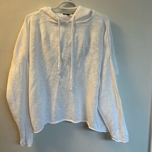 Eileen Fisher (L) linen knit hoodie